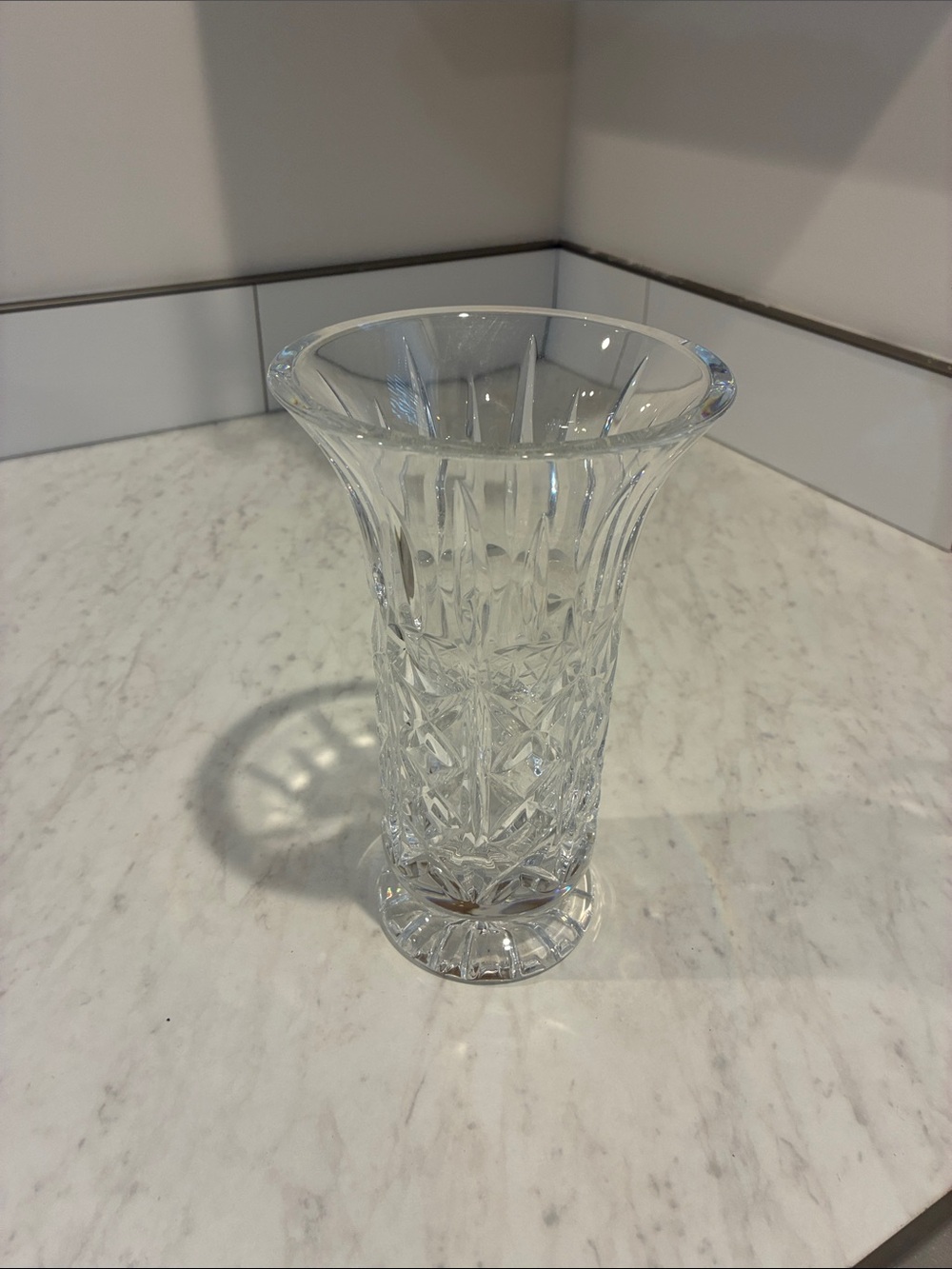 Waterford Crystal Clear Cut Flared Bud Vase